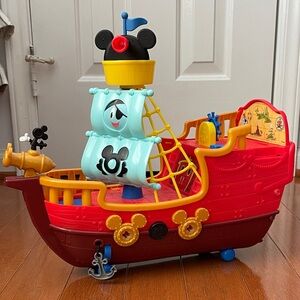 Disney Junior Mickey Mouse Funhouse Pirate Ship- no figures (all sounds work)